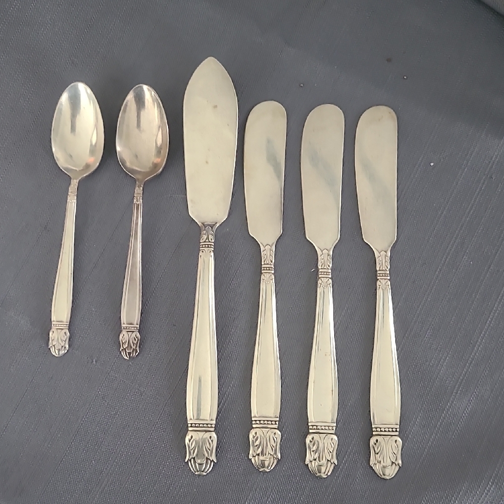 Holms and Edward Danish Princess Silverplate Pieces